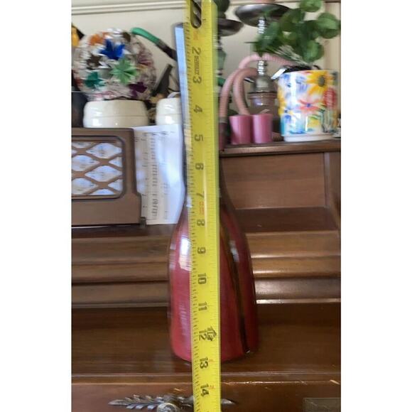 Ceramic Pottery Vase 14" High Rust W/ Brown Tones - Picture 7 of 13